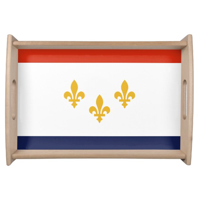 Flag of New Orleans, Louisiana Serving Tray (Front)