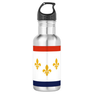 Flag of New Orleans, Louisiana Stainless Steel Wat Water Bottle