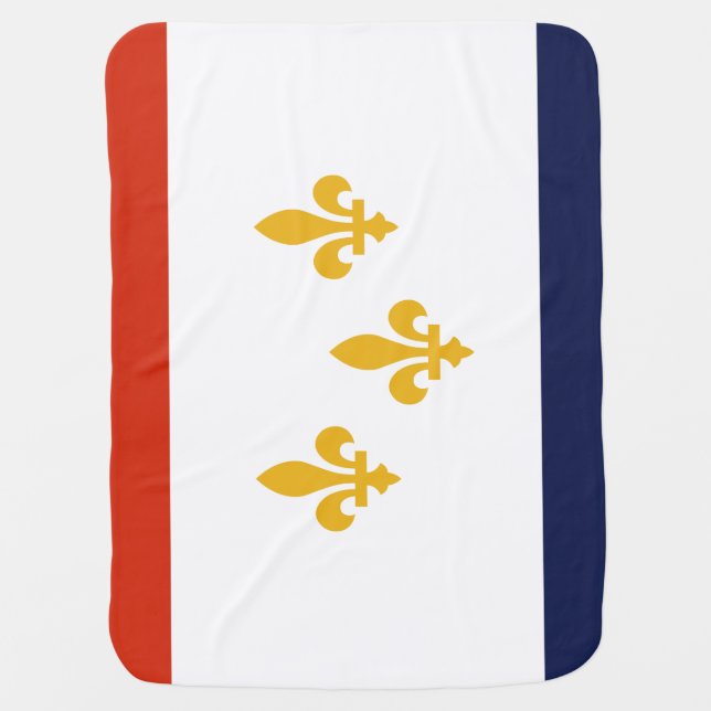 Flag of New Orleans, Louisiana Swaddle Blanket (Front)