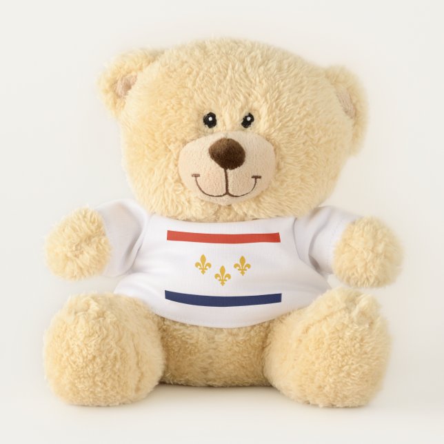 Flag of New Orleans, Louisiana Teddy Bear (Front)