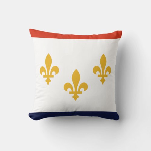 Flag of New Orleans Louisiana Throw Pillow