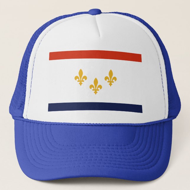 Flag of New Orleans, Louisiana Trucker Hat (Front)
