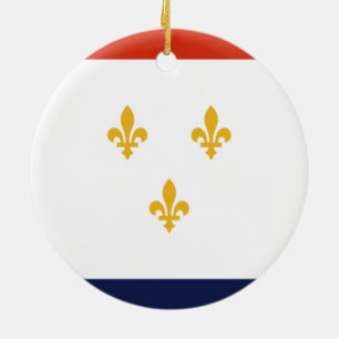 Flag of New Orleans (Louisiana, USA) Ceramic Ornament