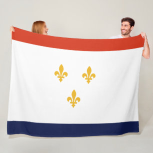 Flag of New Orleans (Louisiana, USA) Fleece Blanket