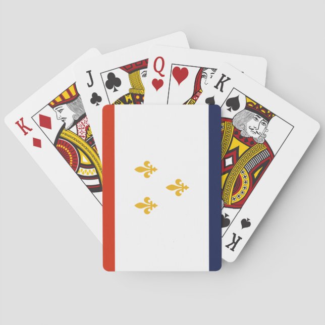 Flag of New Orleans (Louisiana, USA) Poker Cards (Back)