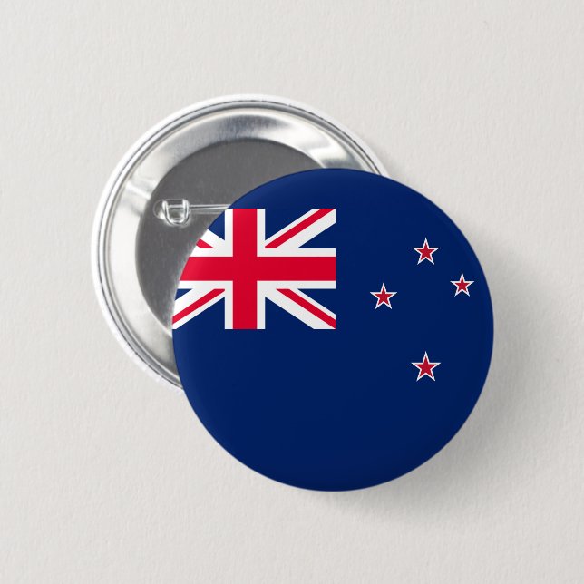 Flag of New Zealand Button (Front & Back)