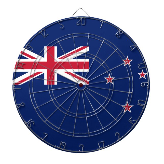 Flag of New Zealand Dart Board (Front)