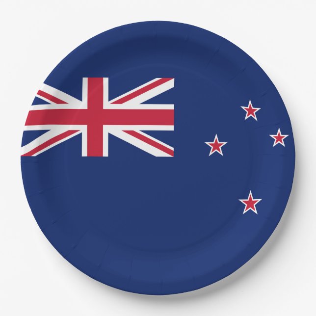 Flag of New Zealand Paper Plates (Front)