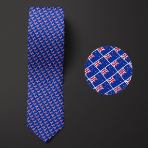 Flag of New Zealand Pattern Neck Tie