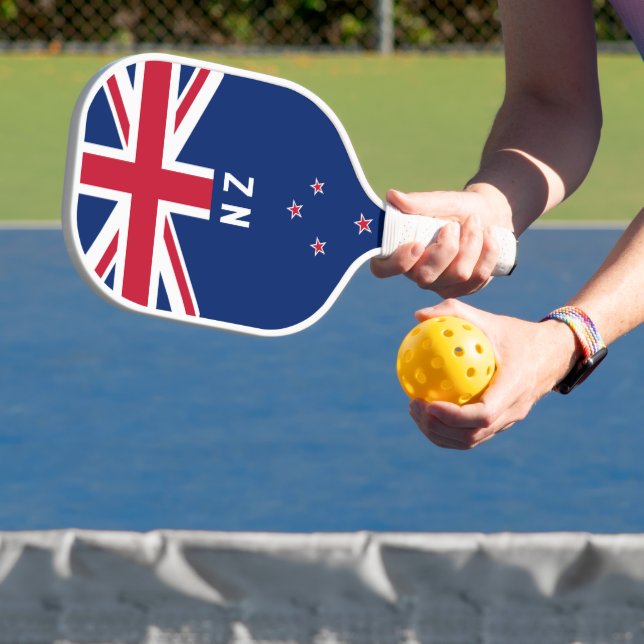 Flag of New Zealand - Stylized Pickleball Paddle (Insitu)