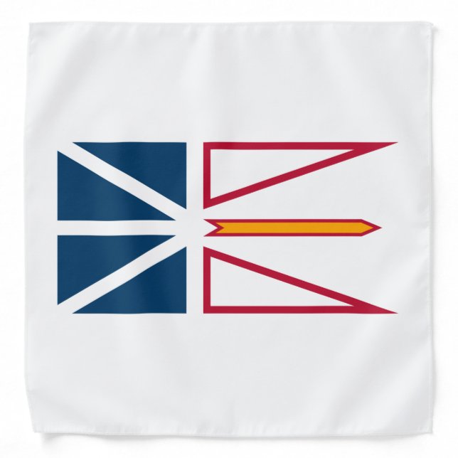 Flag of Newfoundland and Labrador (Canada) Bandana (Front)