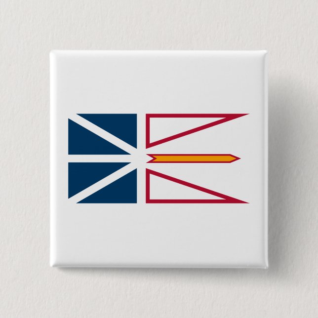 Flag of Newfoundland and Labrador (Canada) Button (Front)