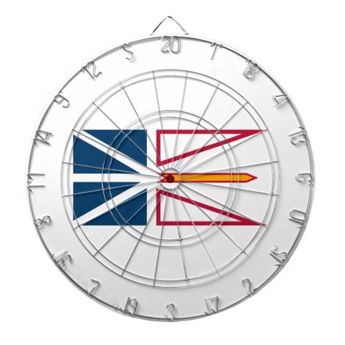 Flag of Newfoundland and Labrador Canada Dart Board