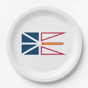 Flag of Newfoundland and Labrador (Canada) Paper Plates