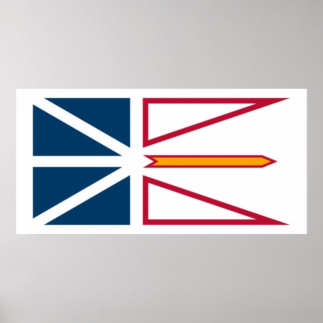 Flag of Newfoundland and Labrador (Canada) Poster (Front)