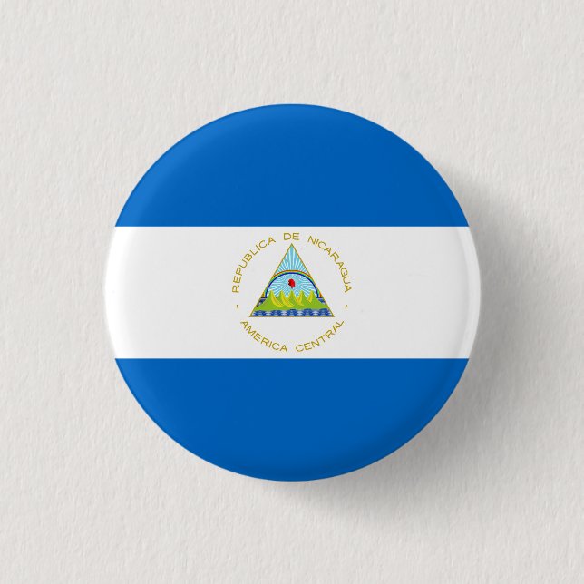 Flag of Nicaragua Button (Front)