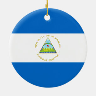 Flag of Nicaragua Ceramic Ornament