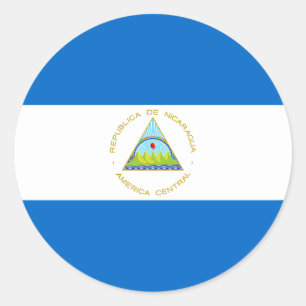 Flag of Nicaragua Classic Round Sticker