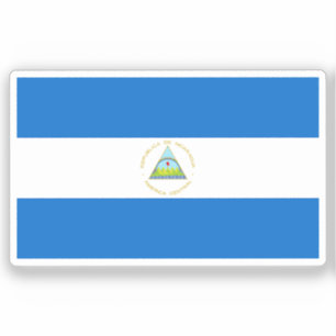 Flag of Nicaragua custom-cut  Sticker