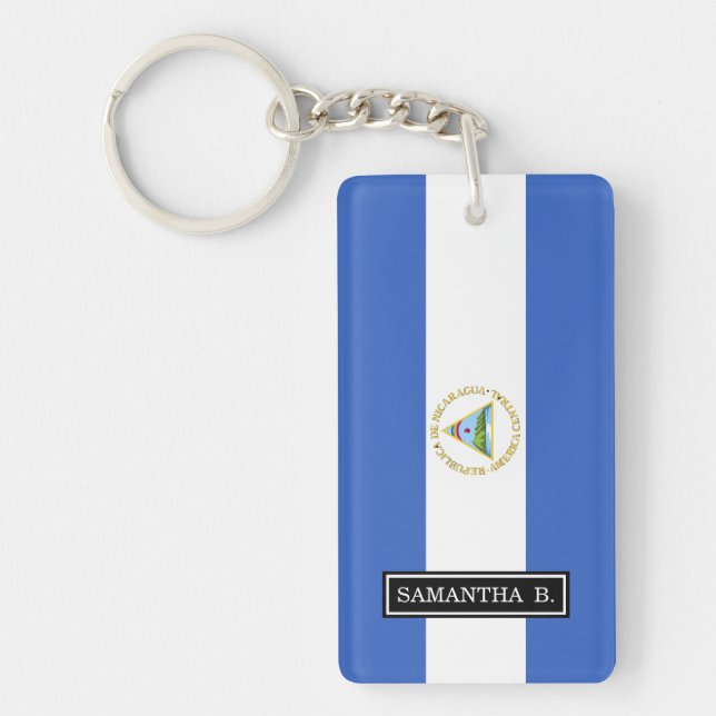Flag of Nicaragua Keychain (Front)