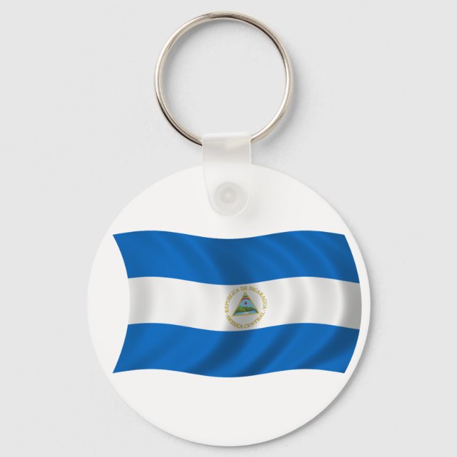 Flag of Nicaragua Keychain (Front)