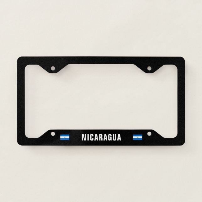 Flag of Nicaragua License Plate Frame (Front)