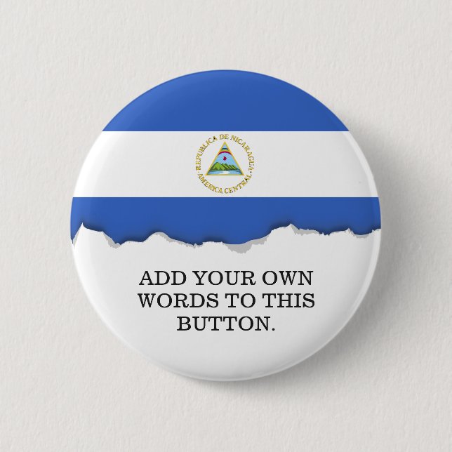 Flag of Nicaragua Pinback Button (Front)