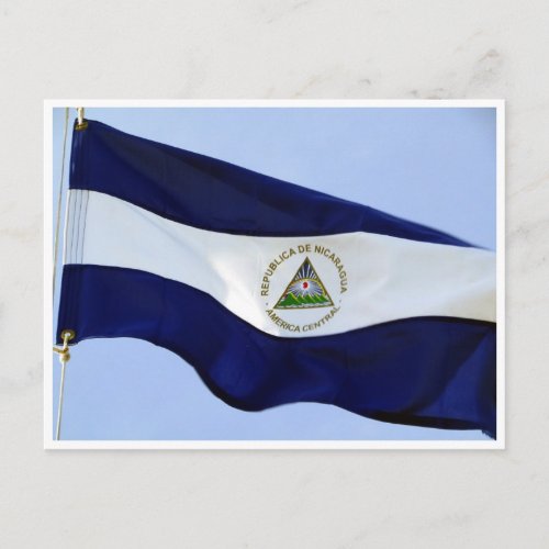 flag of nicaragua postcard