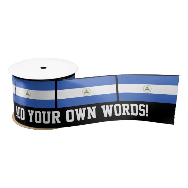 Flag of Nicaragua Satin Ribbon (Spool)