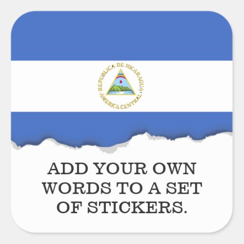 Flag of Nicaragua Square Sticker