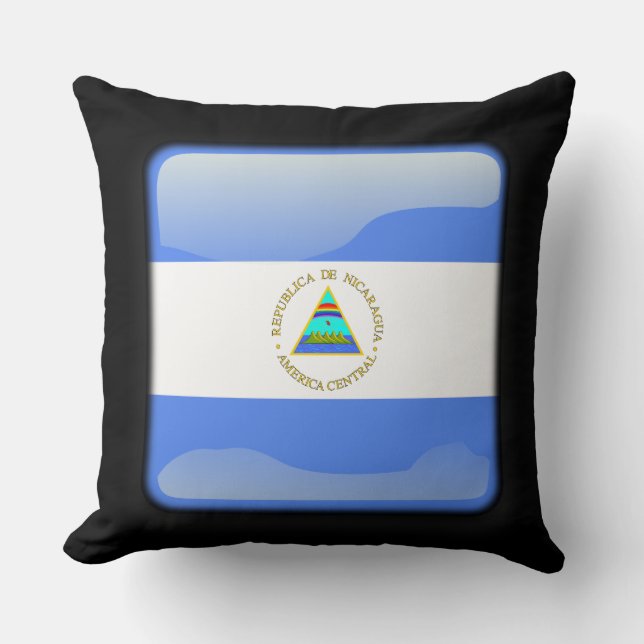 Flag of Nicaragua Throw Pillow (Front)