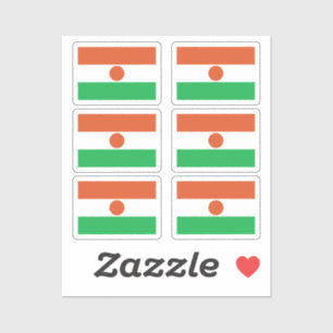Flag of Niger Collection pack of 6 Sticker
