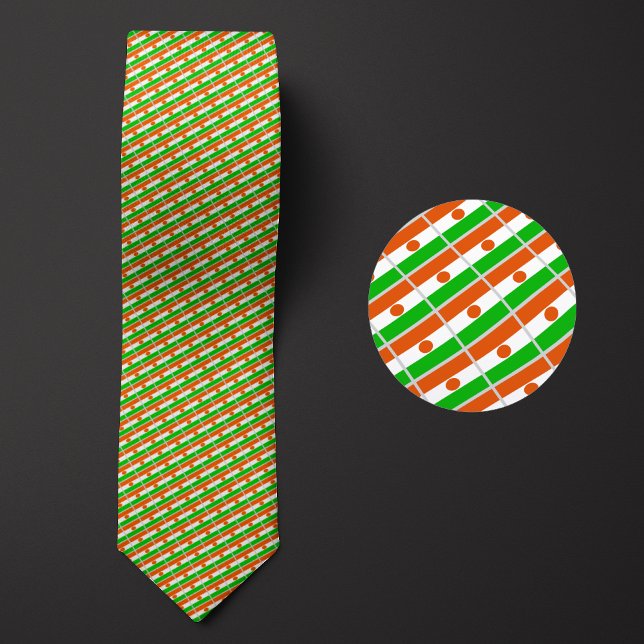 Flag of Niger Pattern Neck Tie (Creator Uploaded)