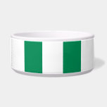 Flag of Nigeria Bowl<br><div class="desc">This design features the national flag of Nigeria (officially the Federal Republic of Nigeria), which is a sovereign country located in West Africa. Nigeria has borders with Niger in the north, Chad in the northeast, Cameroon in the east and Benin in the west. Its southern coast is on the Gulf...</div>