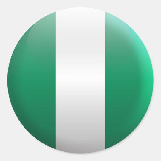 Flag of Nigeria Classic Round Sticker | Zazzle.com