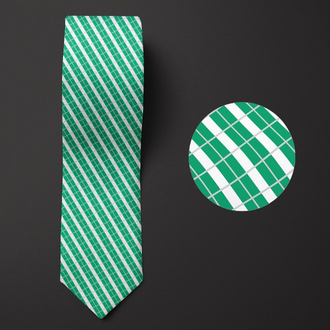 Flag of Nigeria Pattern Neck Tie (Creator Uploaded)