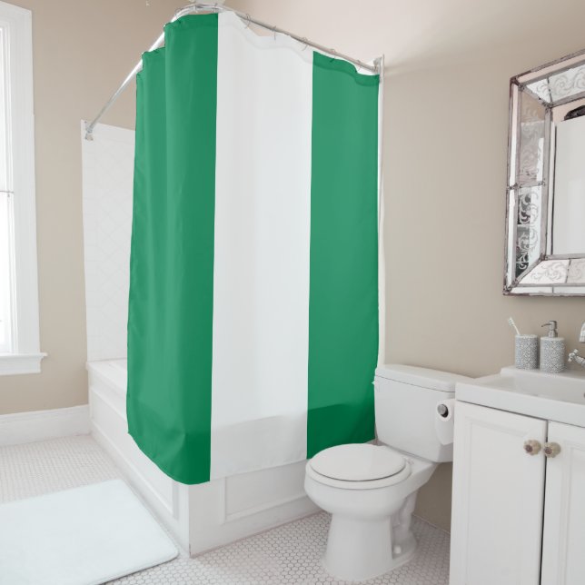 Flag of Nigeria Shower Curtain (In Situ)