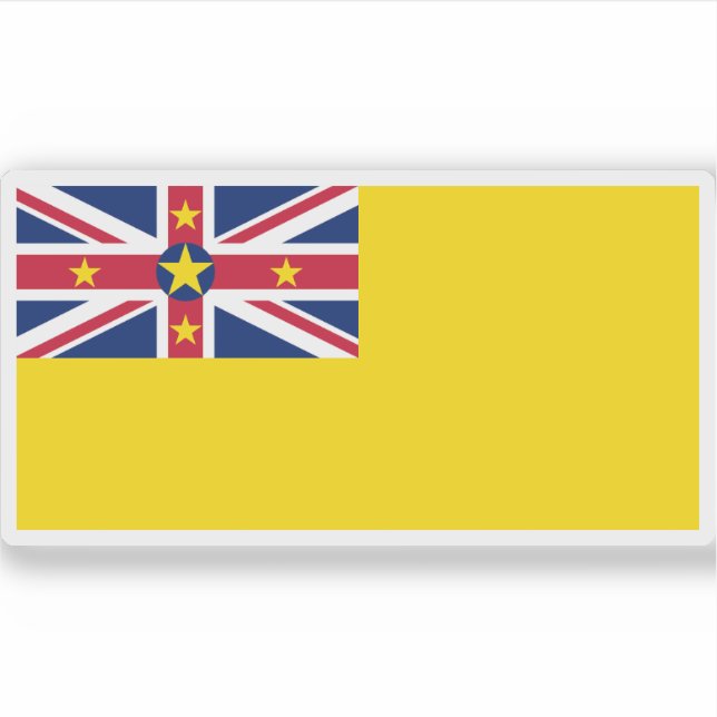 Flag of Niue, New Zealand Sticker (Front)