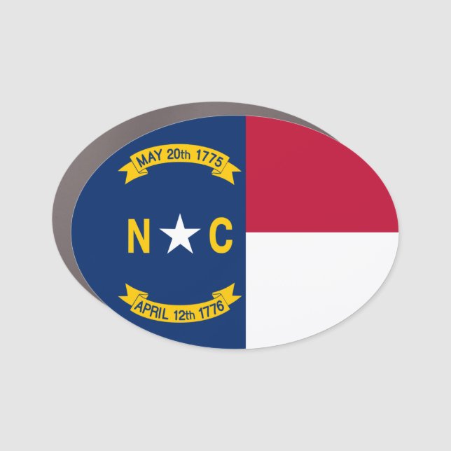 Flag of North Carolina Car Magnet (Front)