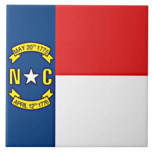 Flag of North Carolina  Ceramic Tile