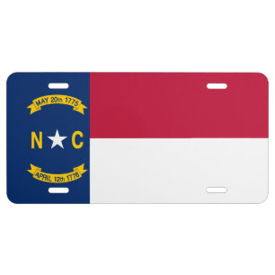Flag of North Carolina License Plate