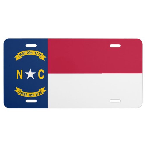 Flag of North Carolina License Plate