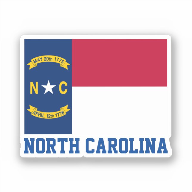 Flag of North Carolina Sticker (Front)