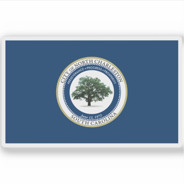 Flag of North Charleston, South Carolina, USA Sticker (Front)