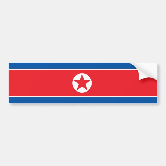 Flag of North Korea (DPRK) Bumper Sticker (Front)