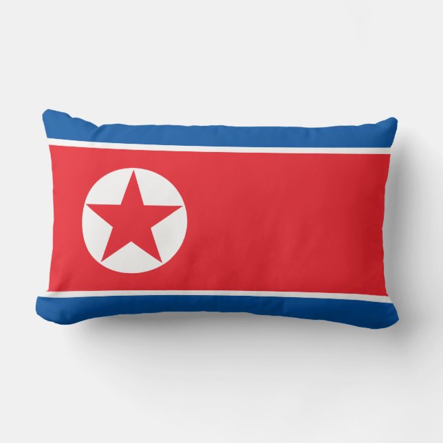 Flag of North Korea (DPRK) Lumbar Pillow (Front)