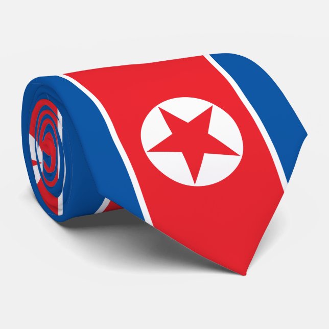 Flag of North Korea (DPRK) Neck Tie (Rolled)