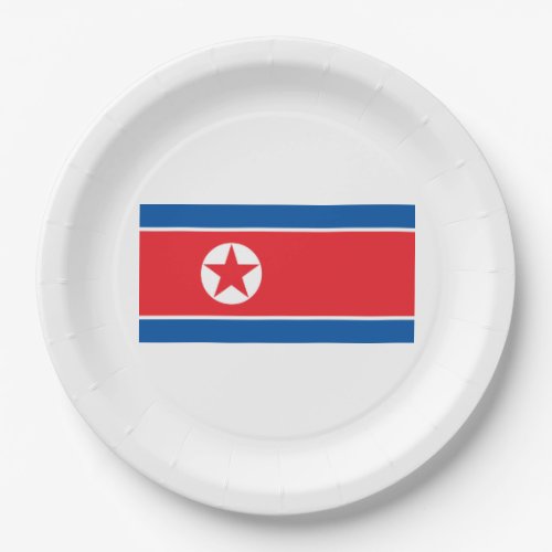 Flag of North Korea DPRK Paper Plates