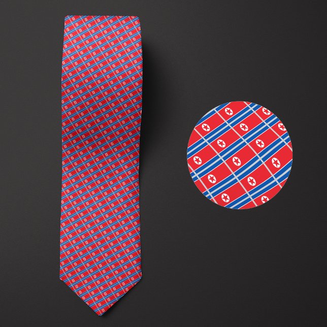Flag of North Korea Pattern Neck Tie (Creator Uploaded)