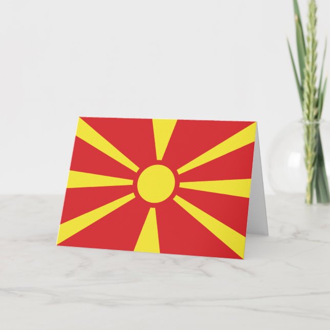 Flag of North Macedonia Card (Front)